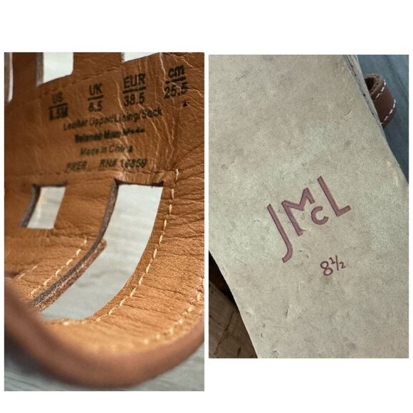 J. McLaughlin "Piper" Leather Wedge Platform Sandal in Brown Women's Size 8.5 - Picture 5 of 12